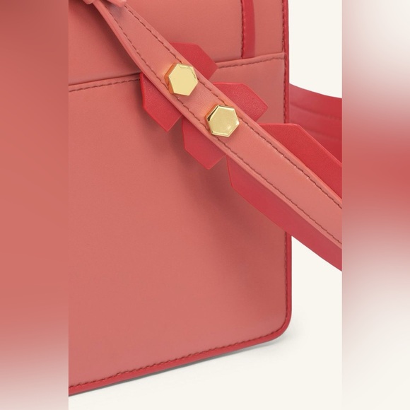 JWPei Fiona Crossbody Bag Pink Outlines Vegan Leather New - Picture 3 of 16